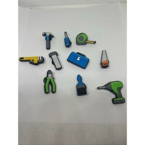 Set of 10 Tool Shoe Charms / Bag Charms – Fun Handyman & DIY Theme